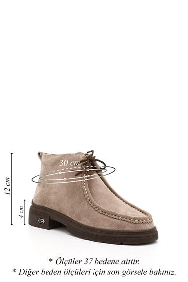 Womens Mink Suede Chunky Heel Chelsea Boots