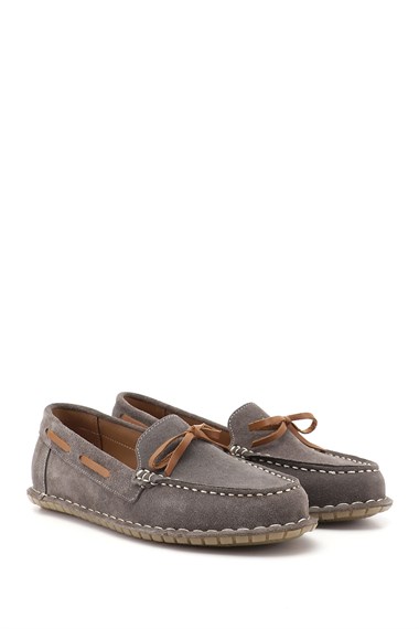 Kadın Vizon Süet Fiyonklu Hakiki Deri Comfort Loafer