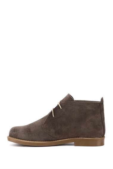 Womens Mink Suede Rubber Sole Genuine Leather Boots
