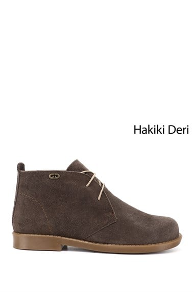 Kadın Vizon Süet Kauçuk Taban Hakiki Deri Bot