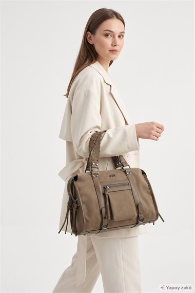 Women’s Mink Suede Mink Hand and Shoulder Bag