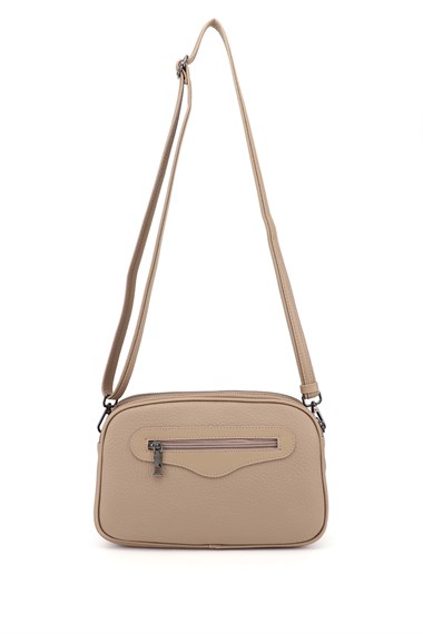 Womens Mink Long Strapped Shoulder Bag