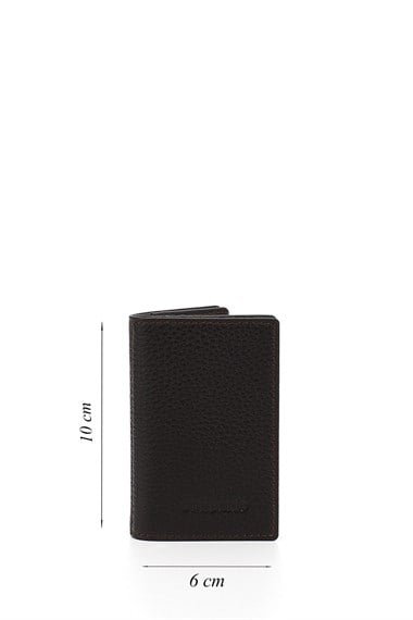 Kahverengi Gön Hakiki Deri Unisex Kartlık 06205