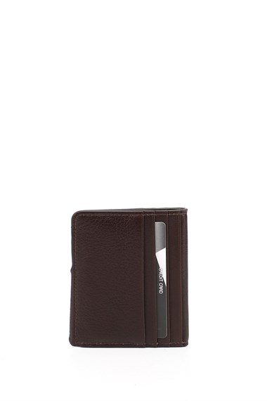 Kahverengi Hakiki Deri Unisex Kartlık