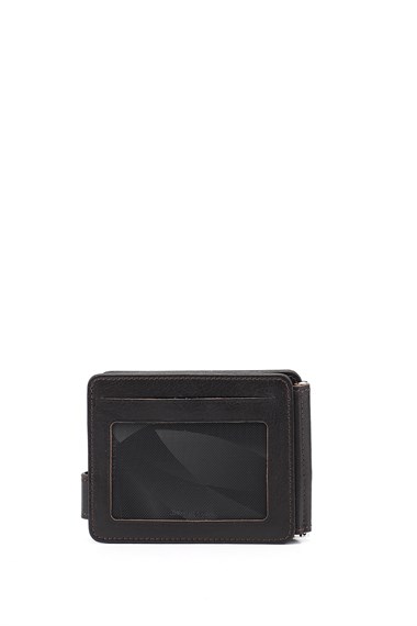 Kahverengi Hakiki Deri Unisex Kartlık