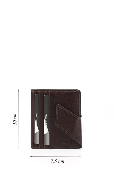 Kahverengi Hakiki Deri Unisex Kartlık