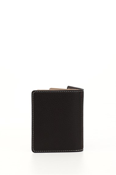 Kahveye Vizon Gön Hakiki Deri Unisex Kartlık 06499