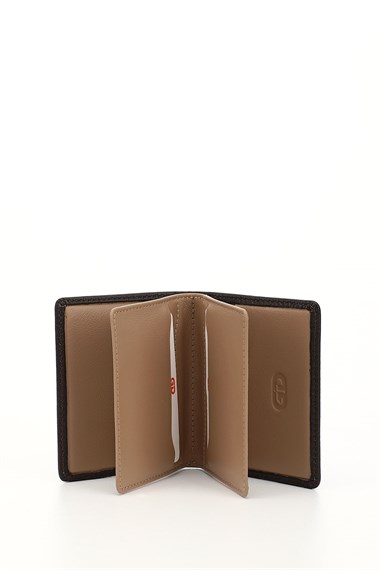 Kahveye Vizon Gön Hakiki Deri Unisex Kartlık 06499