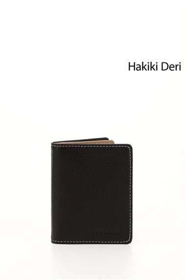 Kahveye Vizon Gön Hakiki Deri Unisex Kartlık 06499