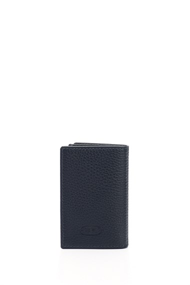 Lacivert Gön Hakiki Deri Unisex Kartlık 06205