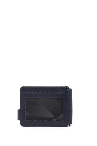 Navy Blue Genuine Leather Unisex Cardholder