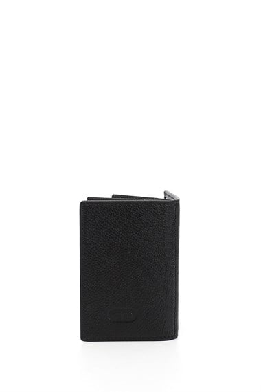 Siyah Gön Hakiki Deri Unisex Kartlık 06205