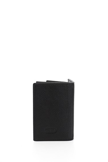 Siyah Gön Hakiki Deri Unisex Kartlık 06205