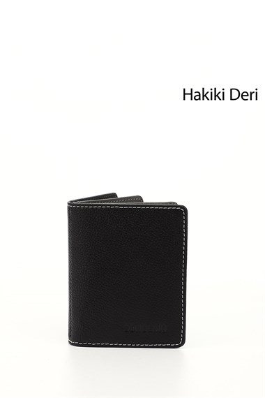 Siyaha Antrasit Gön Hakiki Deri Unisex Kartlık 06499