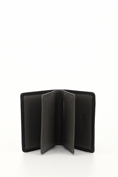 Siyaha Antrasit Gön Hakiki Deri Unisex Kartlık 06499