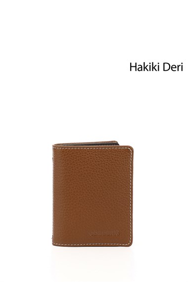Tabaya Kahve Gön Hakiki Deri Unisex Kartlık 06499