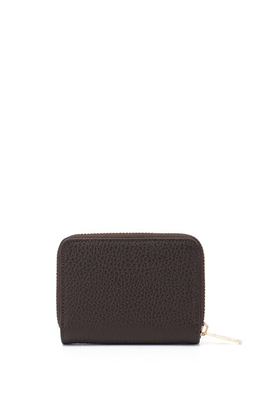 Unisex Coffee Floater Genuine Leather Vertical Wallet