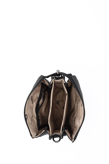 Unisex Siyah Uzun Askılı Hakiki Deri Evrak Omuz Çantası