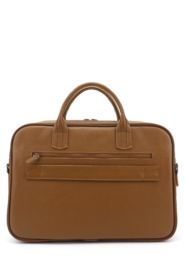 Unisex Taba Antik Hakiki Deri Notebook Ve Evrak Çantası