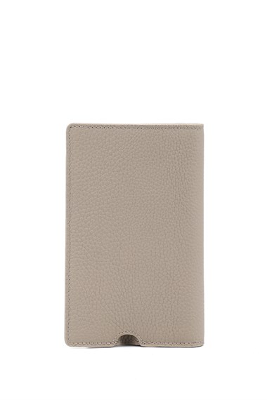 Unisex Vizon Floter Hakiki Deri Dikey Cüzdan