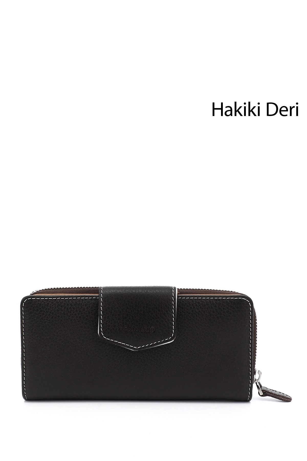Women's Brown Camel Horizontal Genuine Leather Wallet
