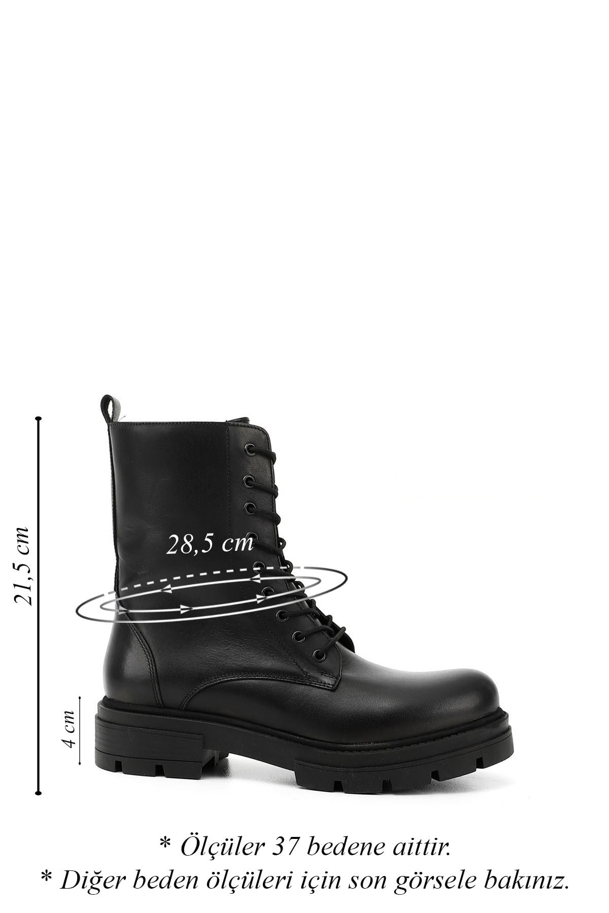 【新品】Herlipto Cambon Long Boots black 38 Women's Black Genuine Leather Zippered Combat Boots