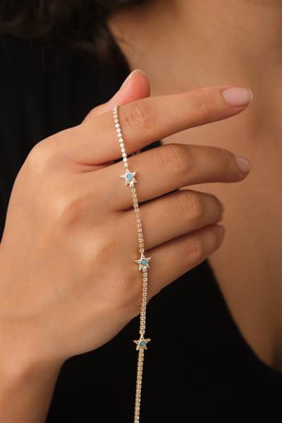 Firuze Detay Yıldız Bileklik