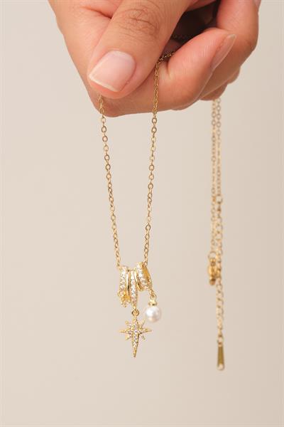 İnci Yıldız Tektaş Kolye