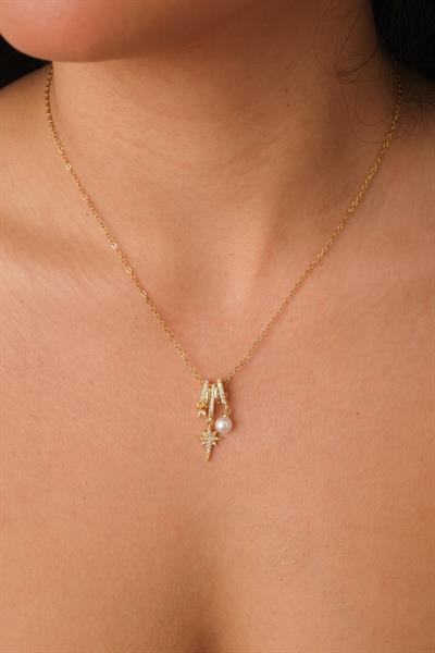 İnci Yıldız Tektaş Kolye