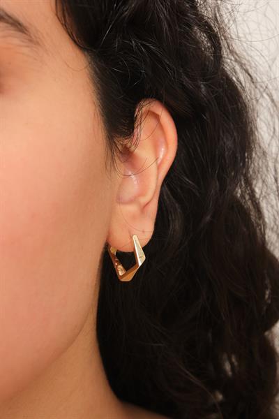 Köşeli Halka Küpe