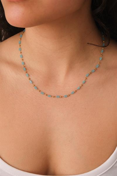 Mavi Boru Dorika Kolye