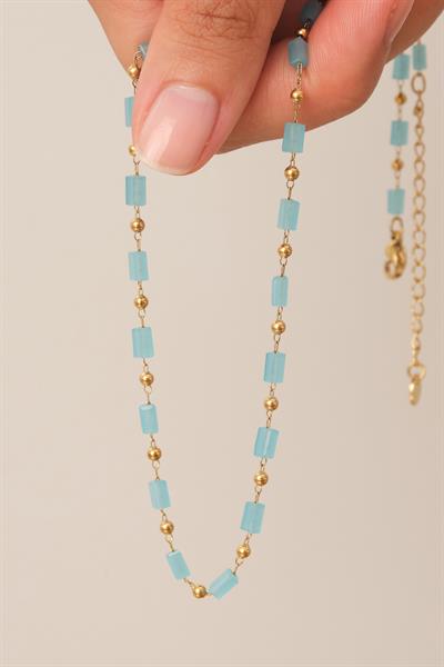 Mavi Boru Dorika Kolye