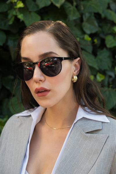 MV21855 Oval Siyah Unisex Güneş Gözlüğü