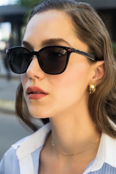 MV24081 Kırmızı Detaylı Unisex Güneş Gözlüğü