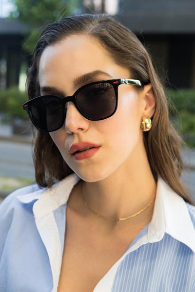 MV24081 Kırmızı Detaylı Unisex Güneş Gözlüğü