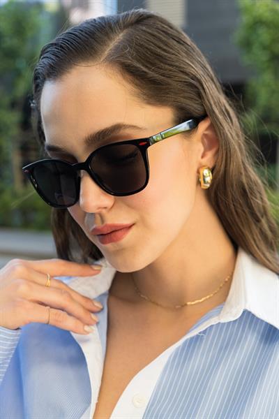 MV24081 Kırmızı Detaylı Unisex Güneş Gözlüğü