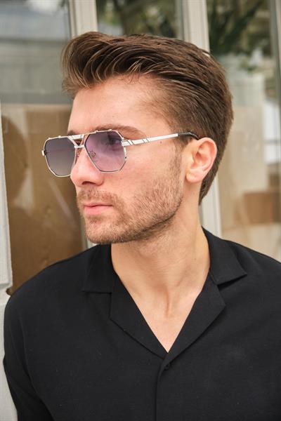 MV00203-1 Beyaz Gümüş Erkek Güneş Gözlüğü