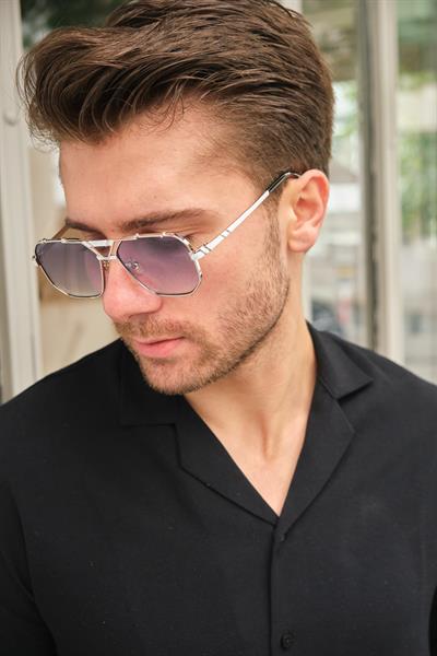 MV00203-1 Beyaz Gümüş Erkek Güneş Gözlüğü