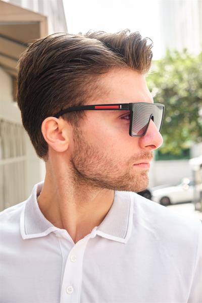 MV23060 Blok Cam Erkek Güneş Gözlüğü