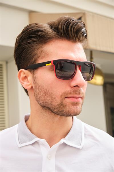 MV9145-2 Kırmızı Detaylı Erkek Güneş Gözlüğü