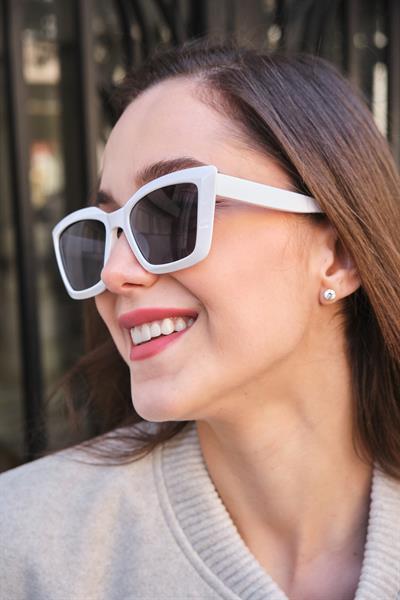MV010128-2 Beyaz Kadın Güneş Gözlüğü