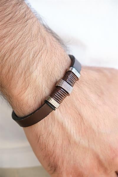 MV01025 Erkek Deri Bileklik