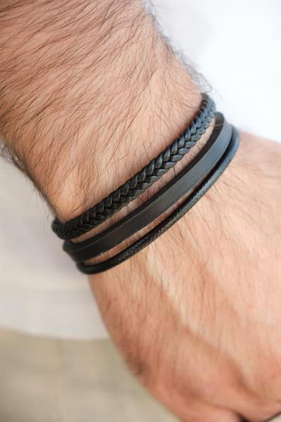 MV01037 Erkek Deri Bileklik