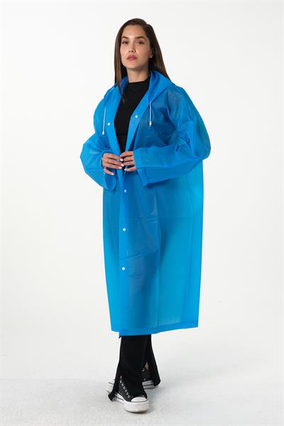 MV090-1 Mavi Su Rüzgar Geçirmez Yağmurluk
