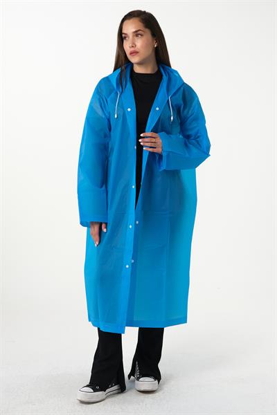 MV090-1 Mavi Su Rüzgar Geçirmez Yağmurluk