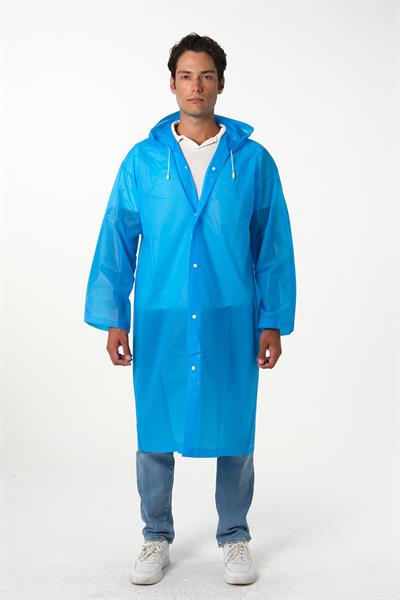 MV090-1 Mavi Su Rüzgar Geçirmez Yağmurluk