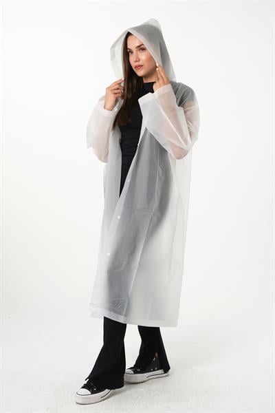 MV090-6 Beyaz Su Rüzgar Geçirmez Yağmurluk