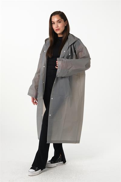 MV090-7 Gri Su Rüzgar Geçirmez Yağmurluk