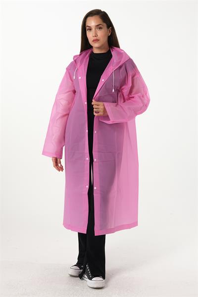 MV090-8 Pembe Su Rüzgar Geçirmez Yağmurluk