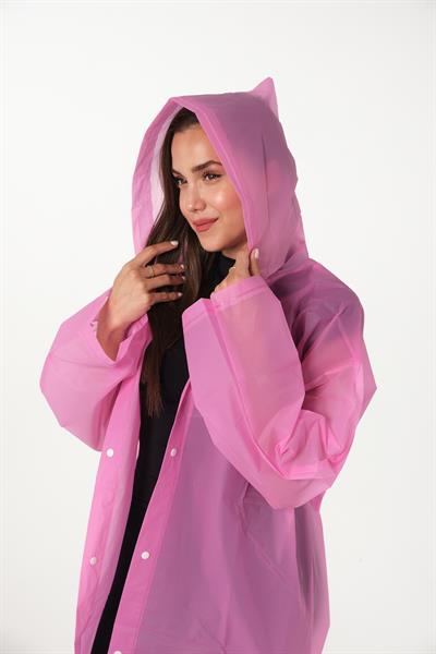 MV090-8 Pembe Su Rüzgar Geçirmez Yağmurluk